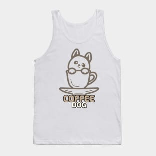 Dog Coffee Addict Tank Top